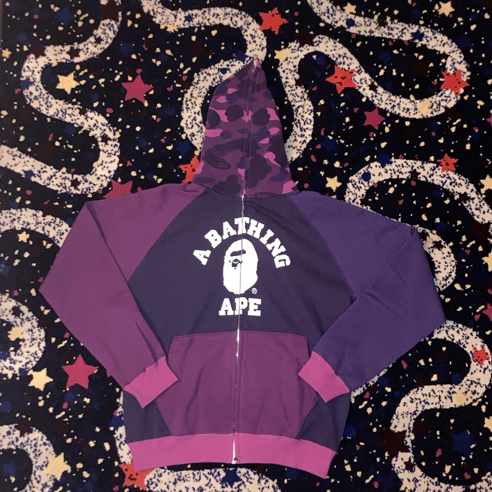 Brand new purple Bape full zip hoodie from 2005-2006 rare